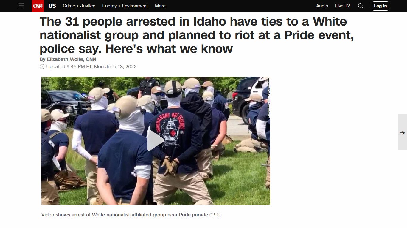 Idaho Pride event: 31 men with ties to Patriot Front were arrested ...